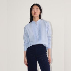 Everlane Sky Blue Pleated Shirt